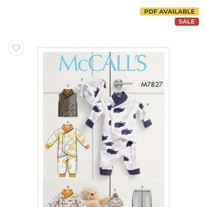 McCall's Baby Pajama Sewing Pattern